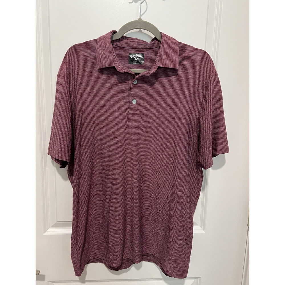Callaway Men's Fineā Line Stripe Golf Polo with Opti-Dri⢠Size Small